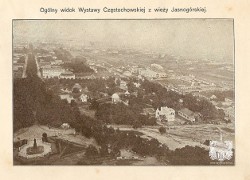 Ogólny widok Wystawy Częstochowskiej z wieży Jasnogórskiej.